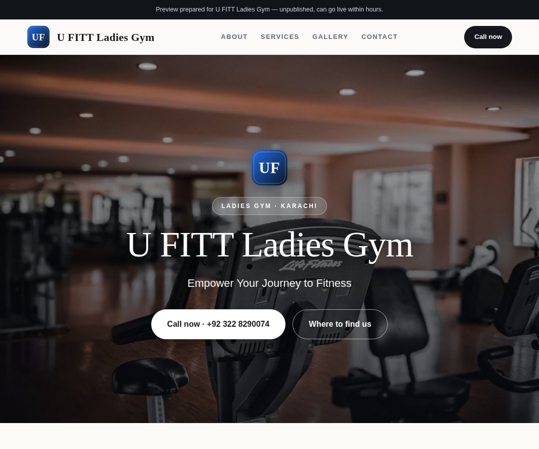 U FITT Ladies Gym