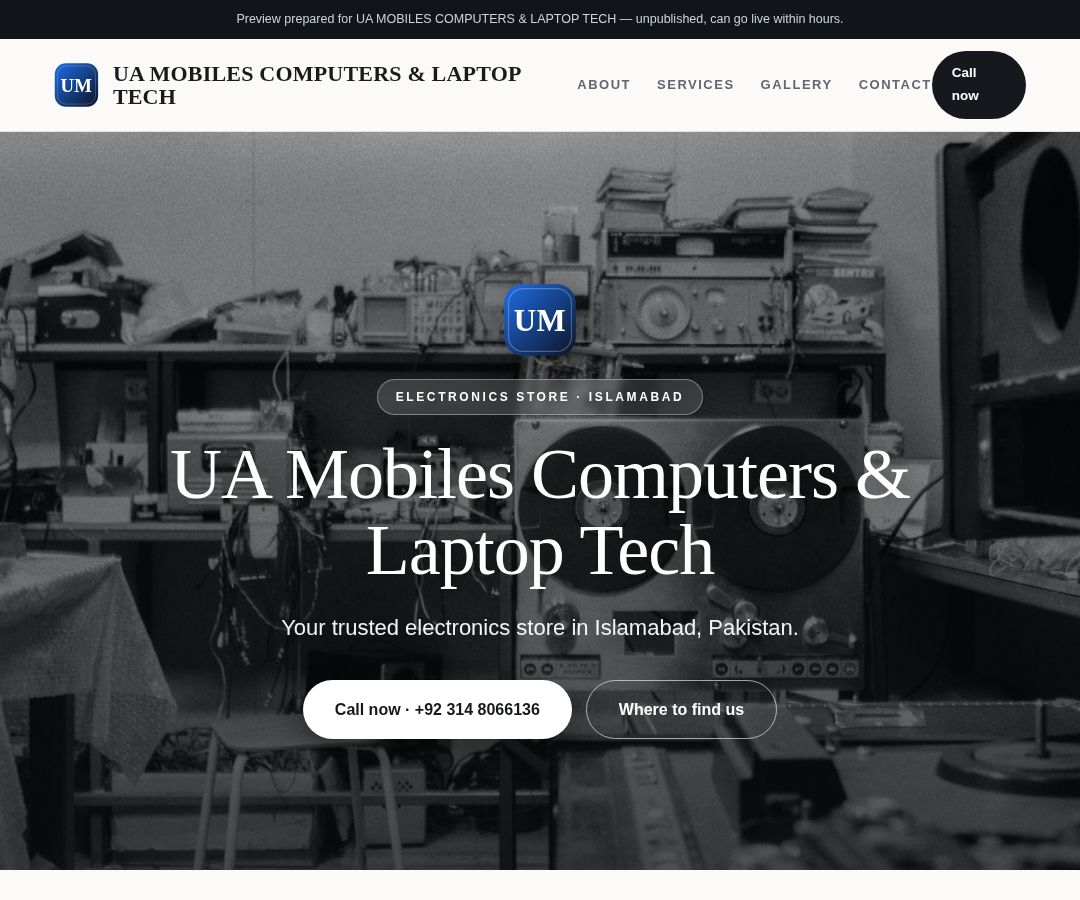 UA MOBILES COMPUTERS & LAPTOP TECH