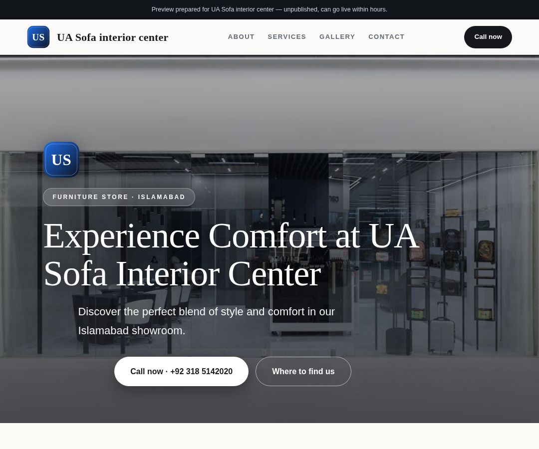UA Sofa interior center
