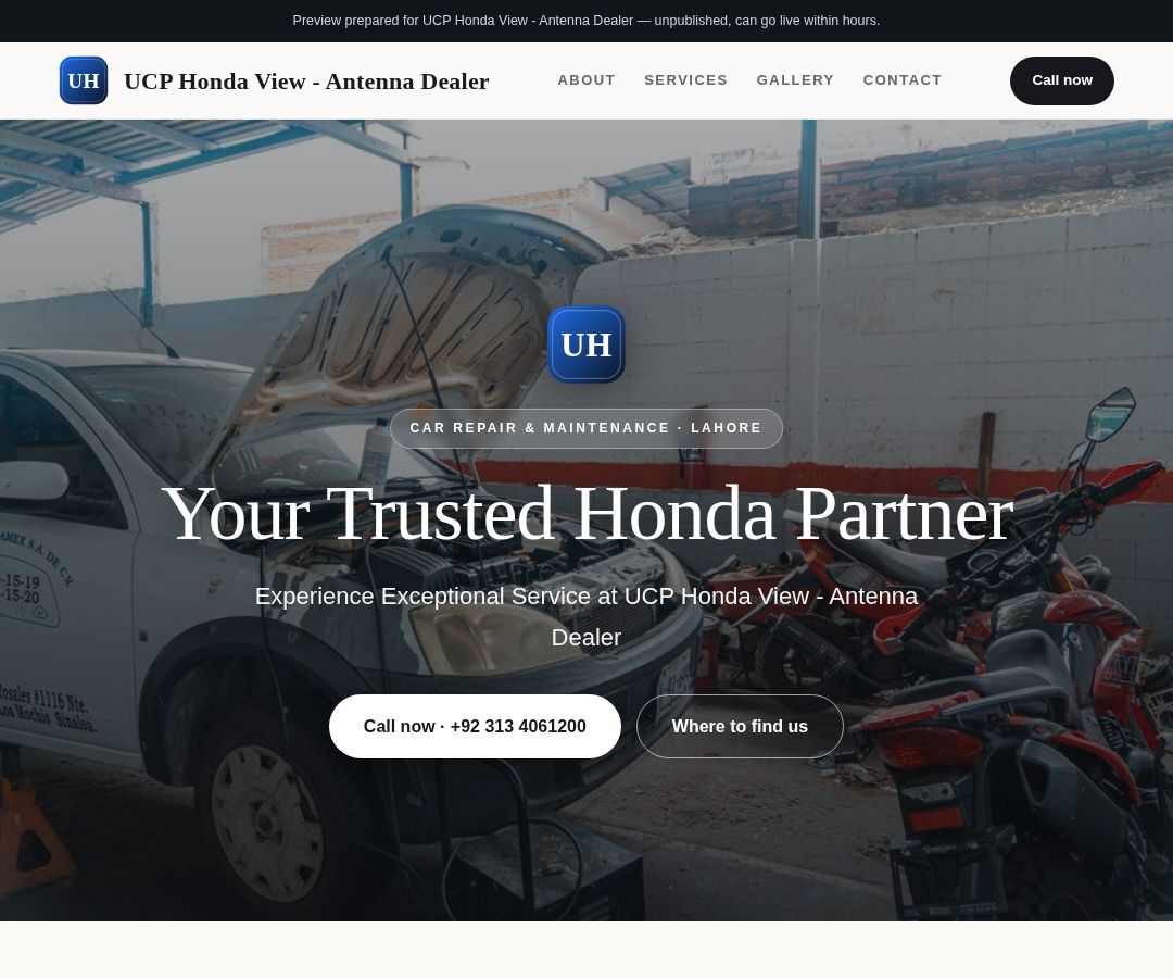 UCP Honda View - Antenna Dealer