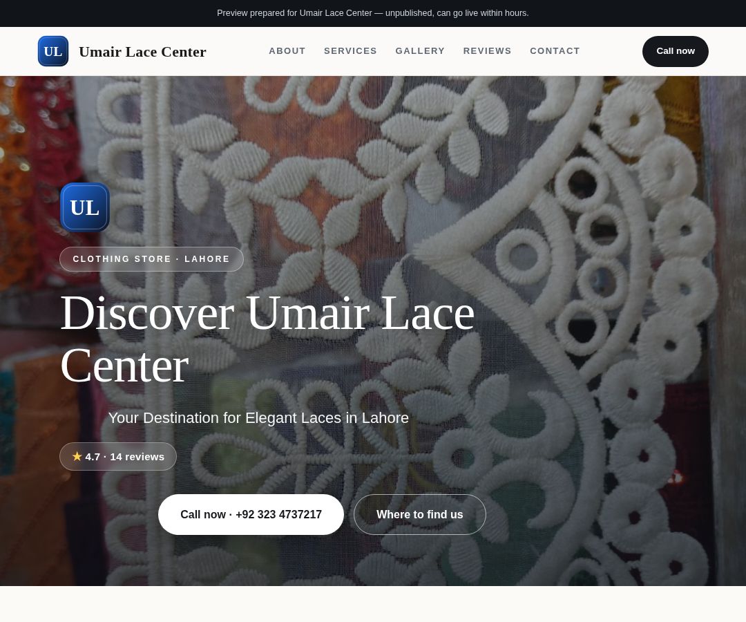 Umair Lace Center