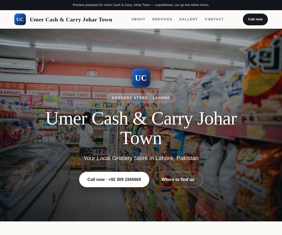 Umer Cash & Carry Johar Town