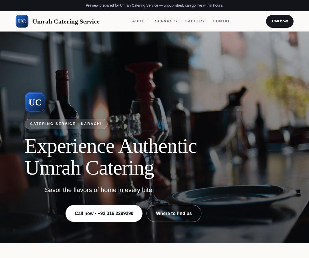 Umrah Catering Service