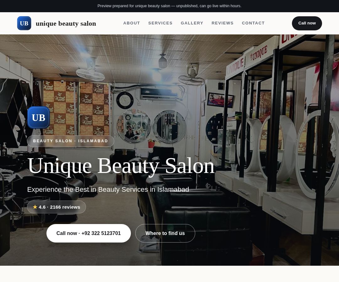 unique beauty salon