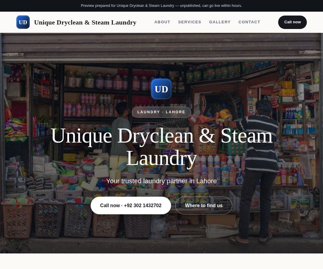 Unique Dryclean & Steam Laundry