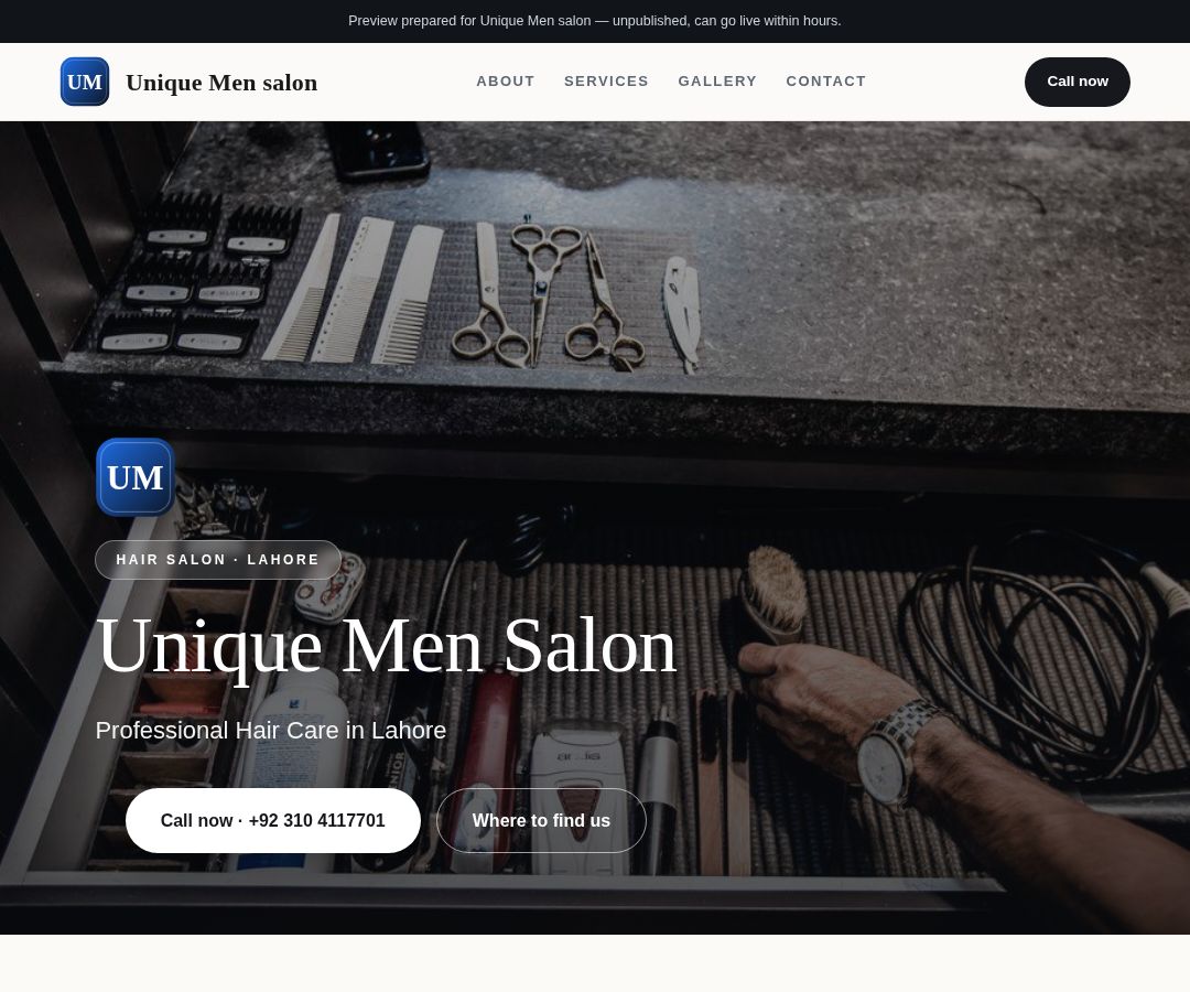 Unique Men salon