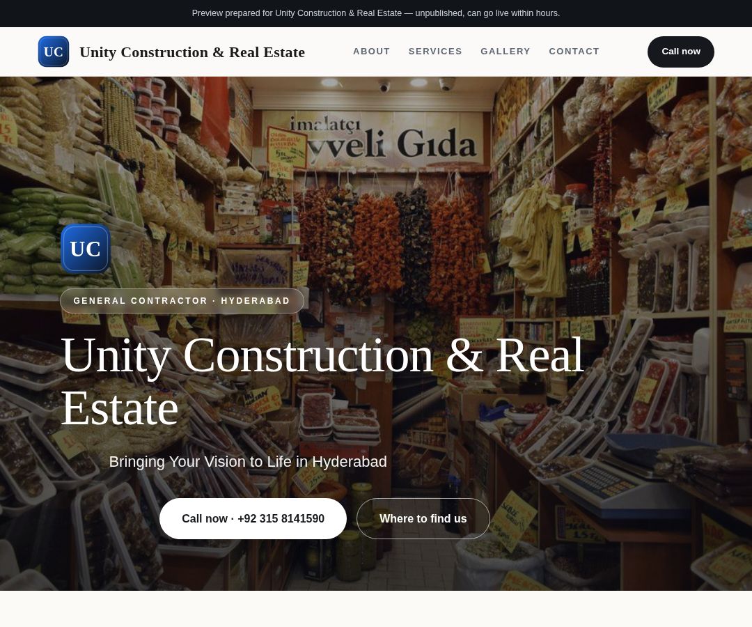 Unity Construction & Real Estate