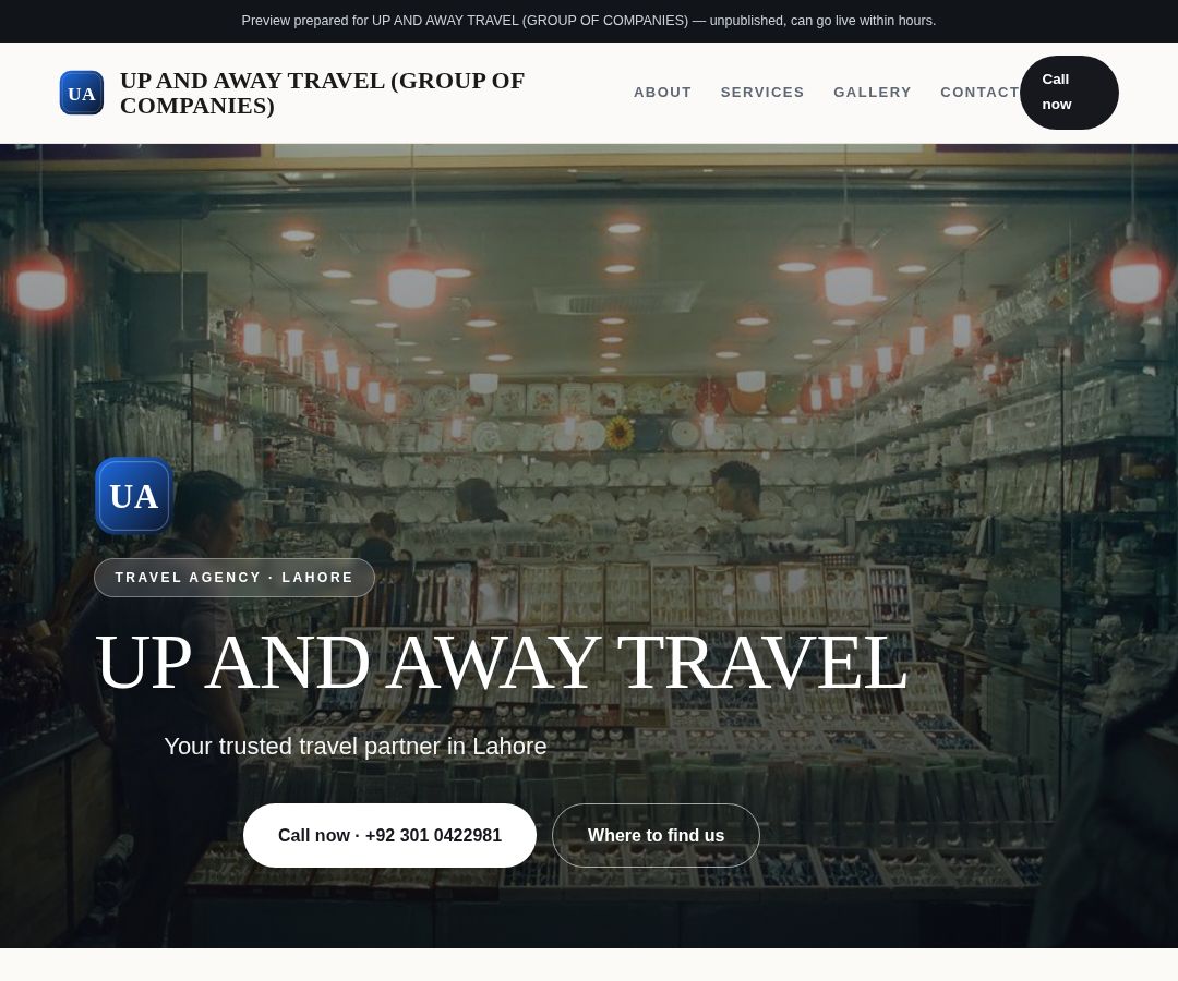 UP AND AWAY TRAVEL (GROUP OF COMPANIES)