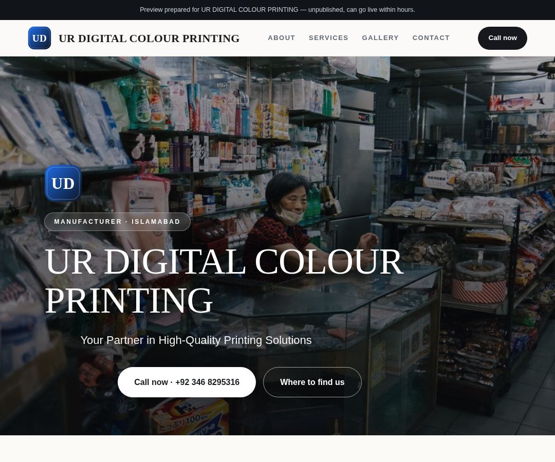 UR DIGITAL COLOUR PRINTING