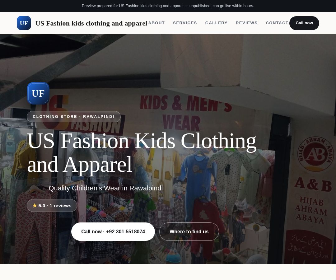 US Fashion kids clothing and apparel