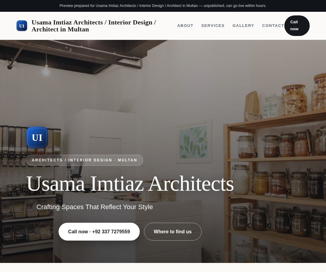 Usama Imtiaz Architects / Interior Design / Architect in Multan