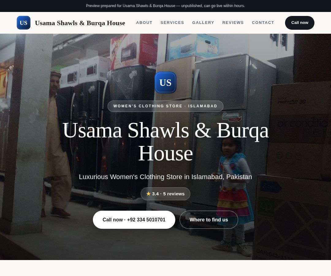 Usama Shawls & Burqa House