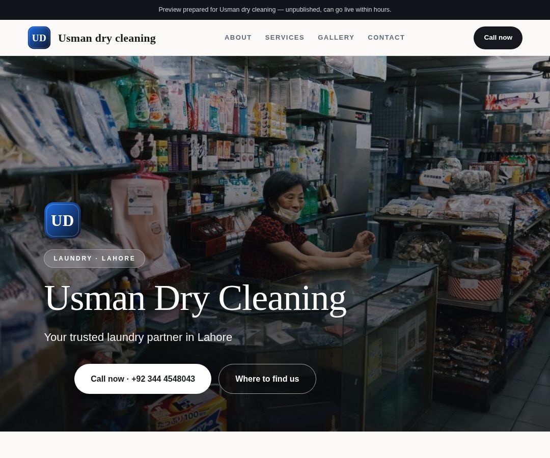 Usman dry cleaning