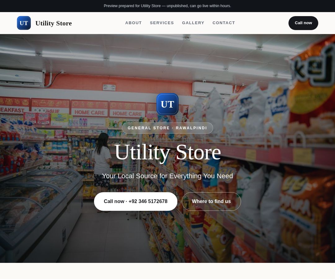 Utility Store