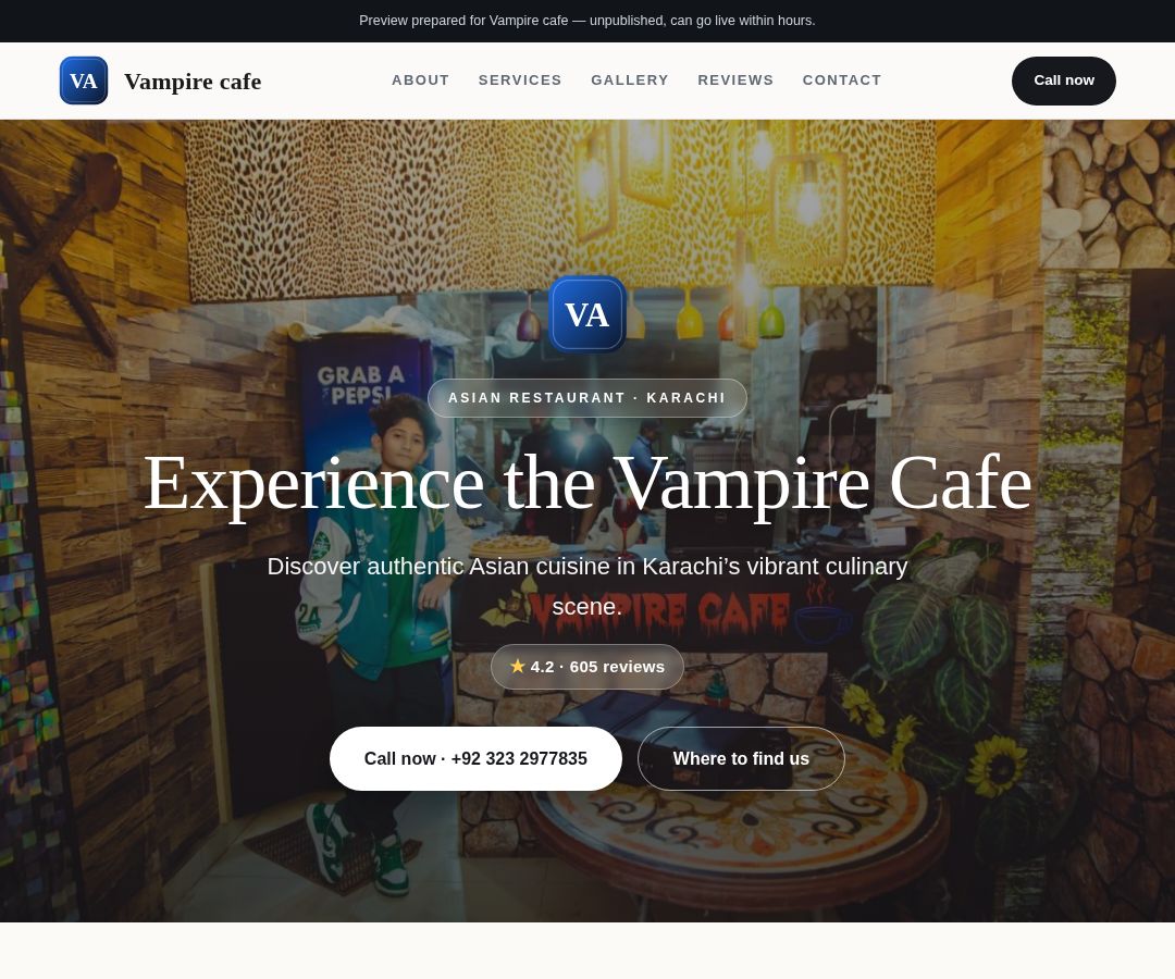 Vampire cafe