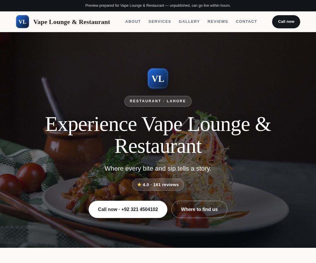 Vape Lounge & Restaurant