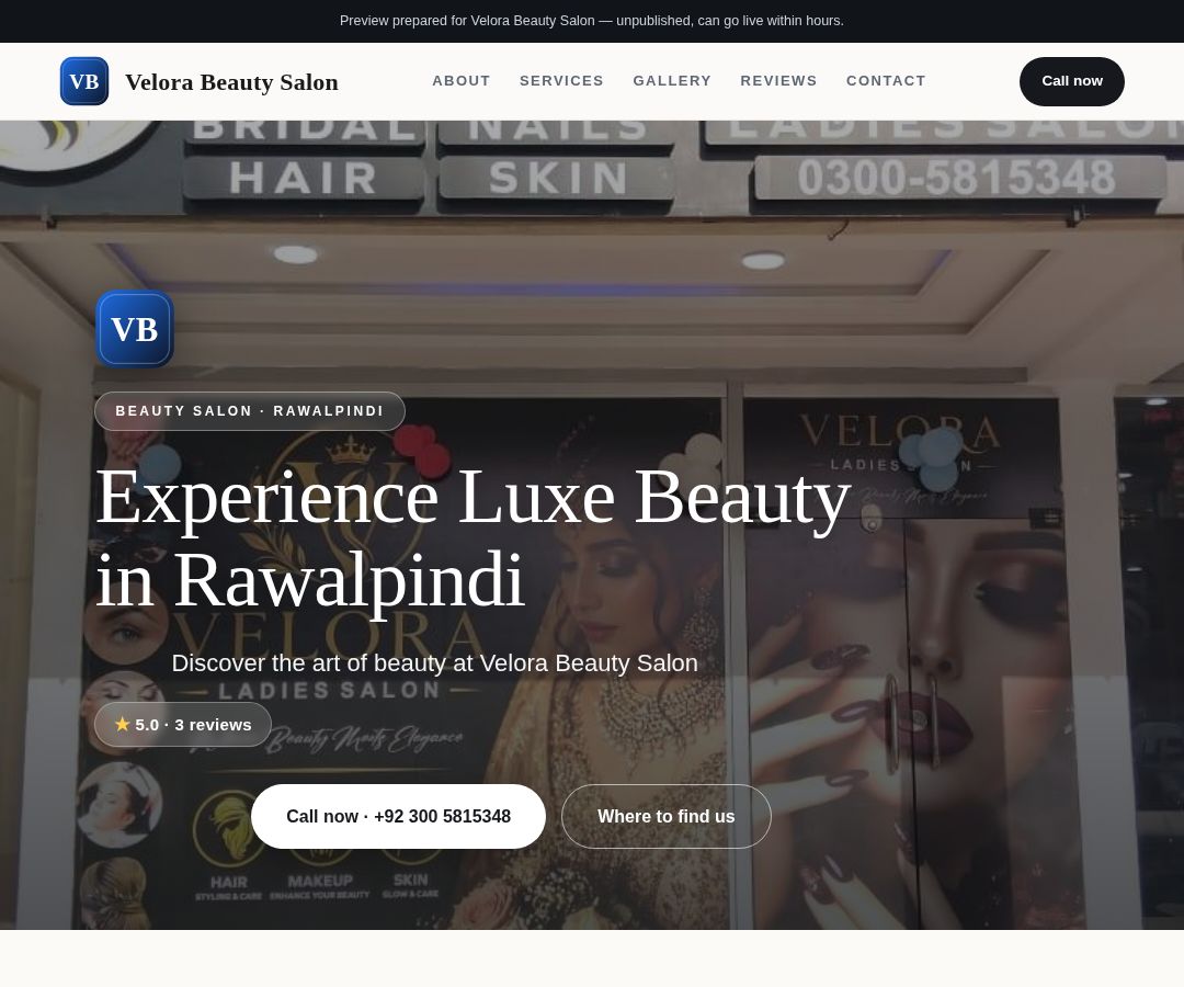 Velora Beauty Salon