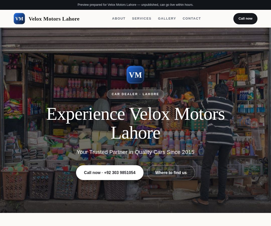 Velox Motors Lahore