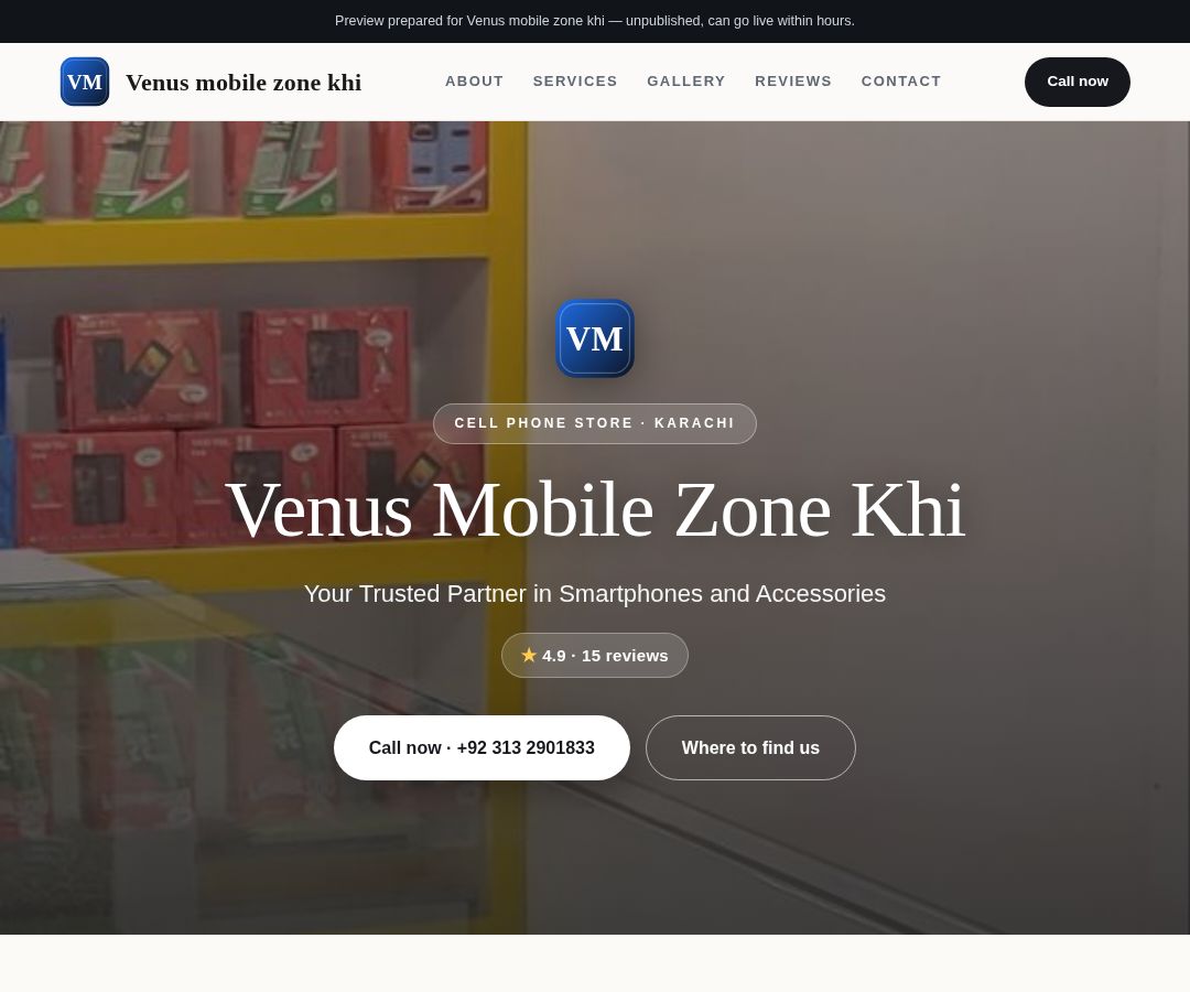 Venus mobile zone khi