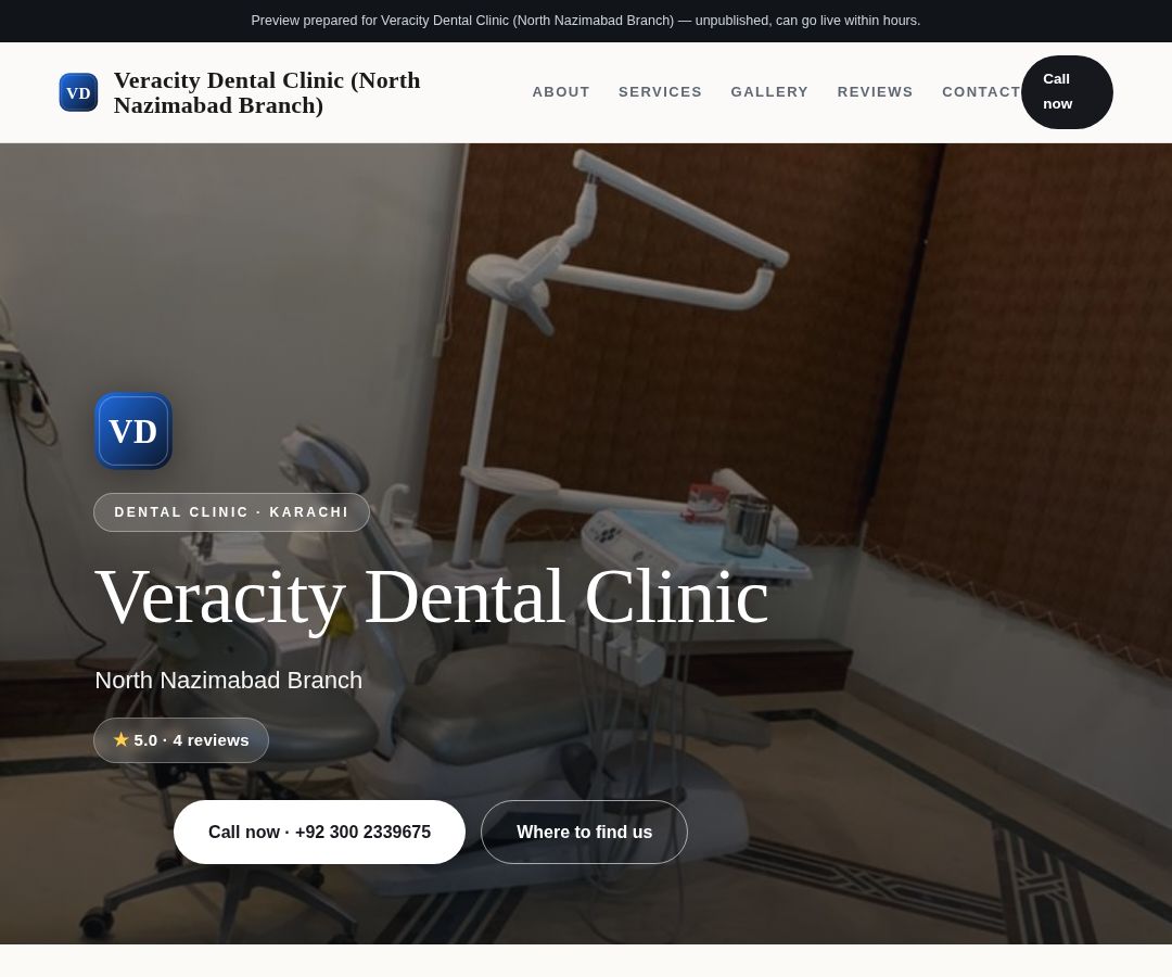 Veracity Dental Clinic (North Nazimabad Branch)