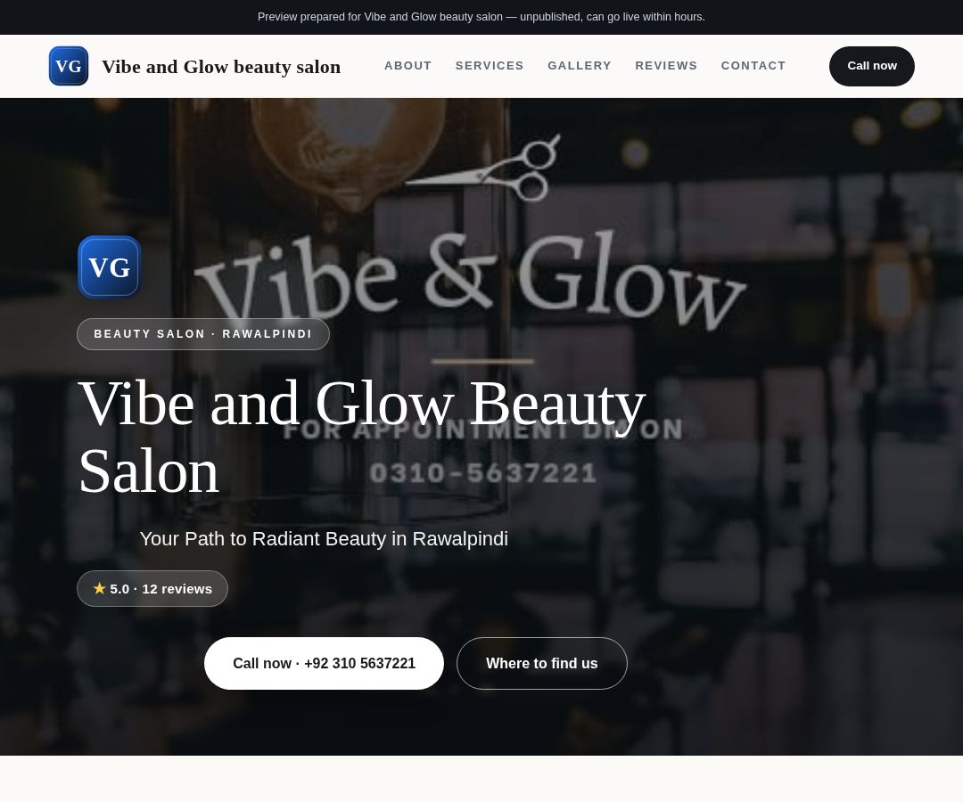 Vibe and Glow beauty salon