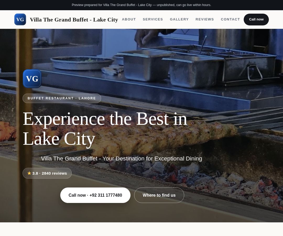 Villa The Grand Buffet - Lake City