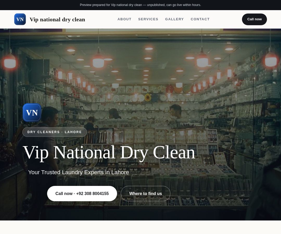 Vip national dry clean