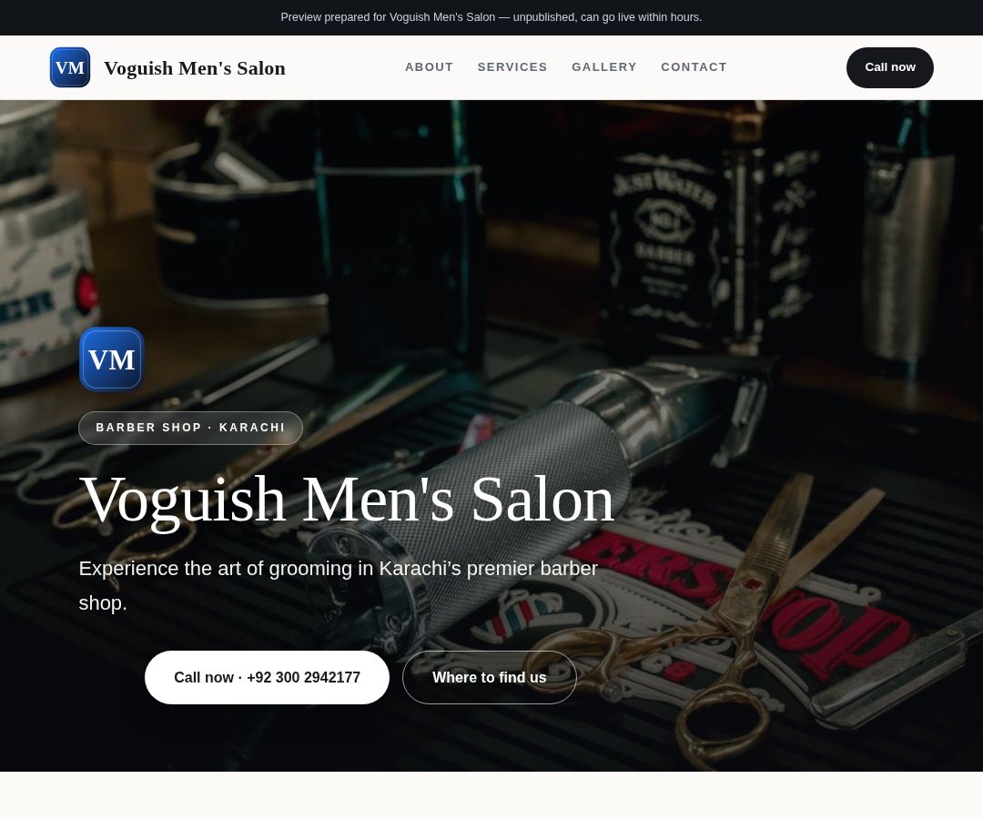 Voguish Men's Salon