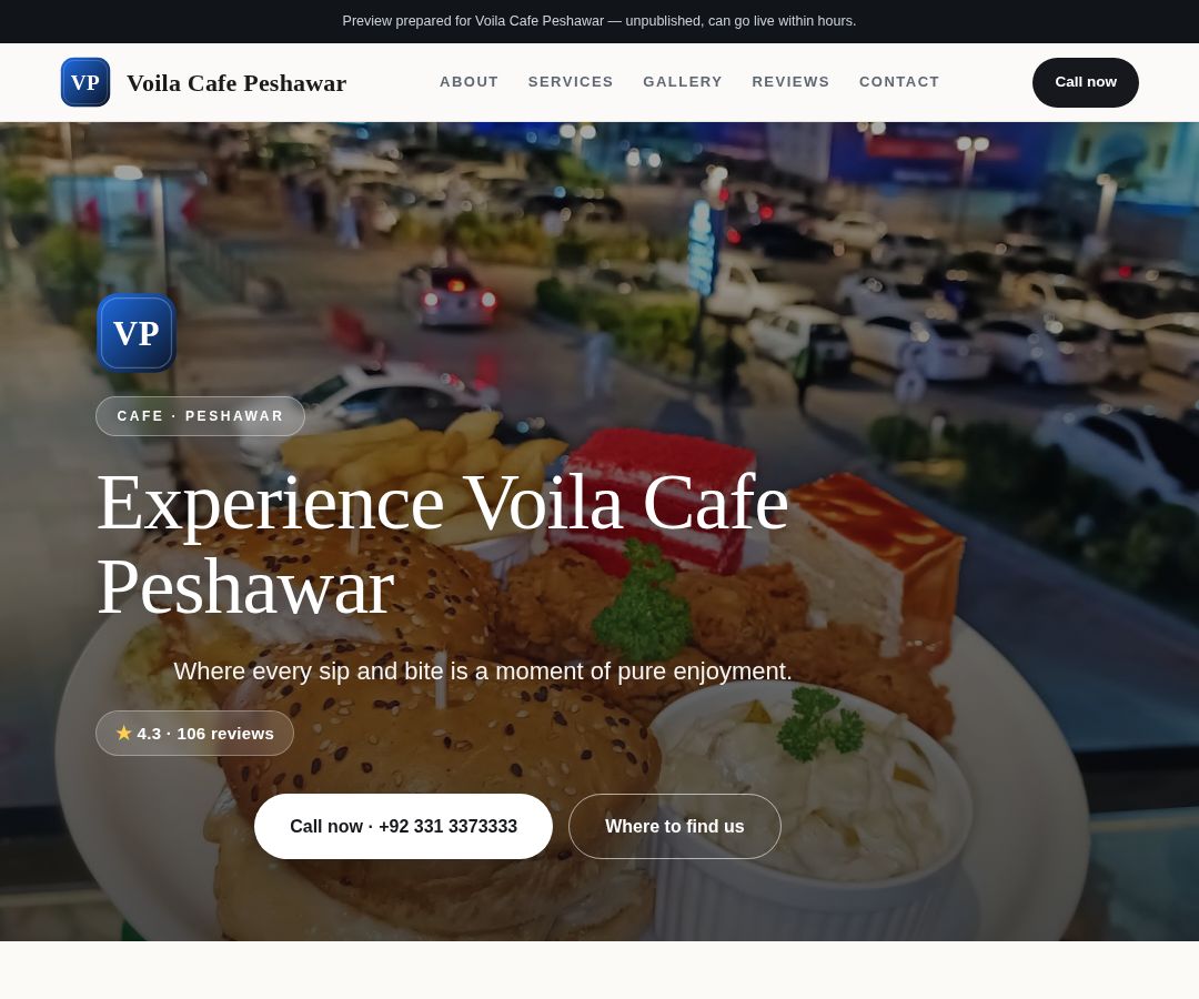 Voila Cafe Peshawar