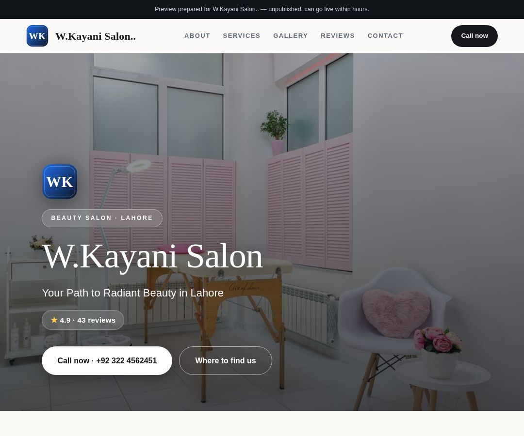 W.Kayani Salon..