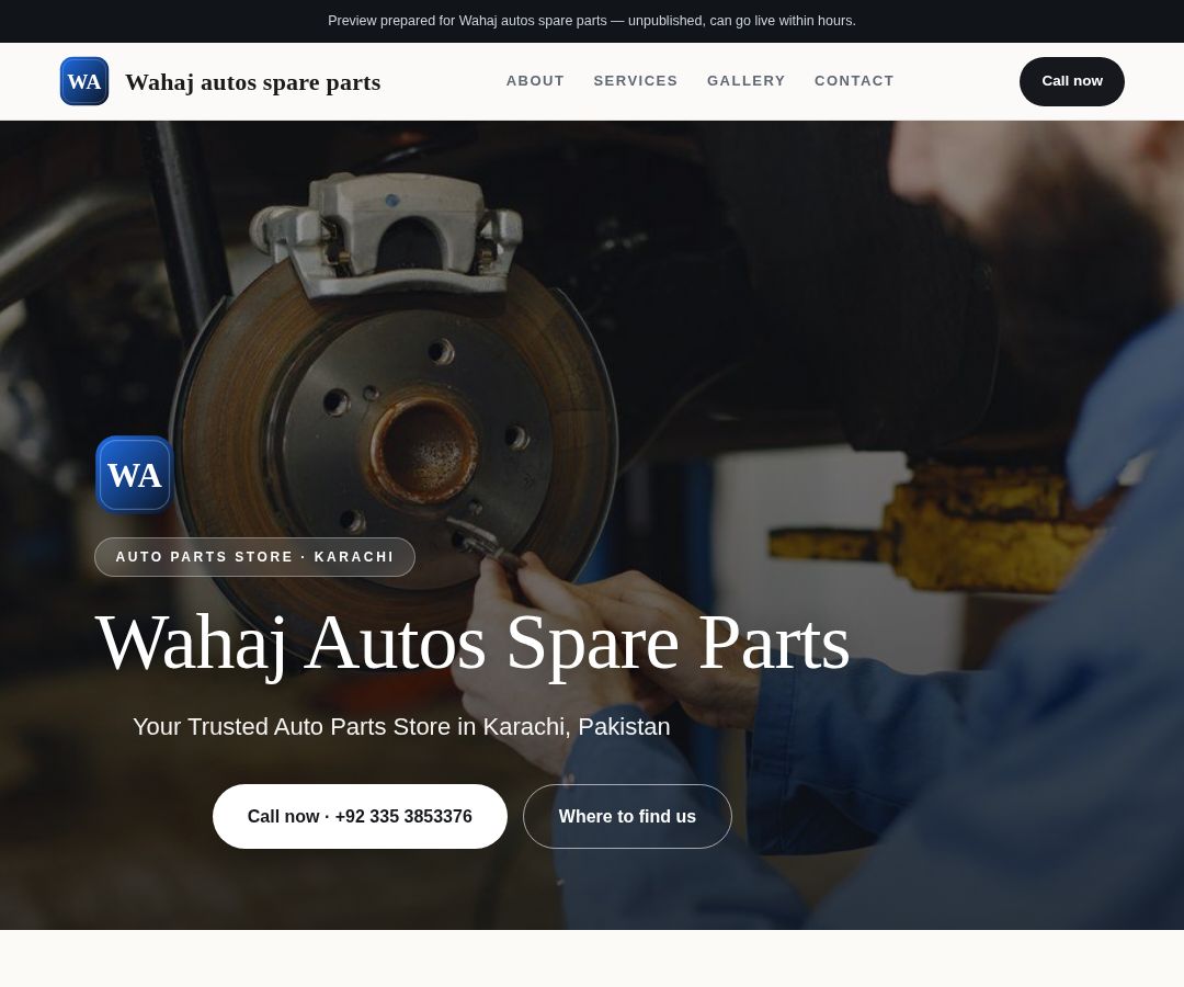 Wahaj autos spare parts