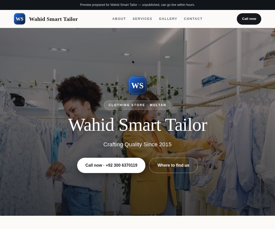 Wahid Smart Tailor