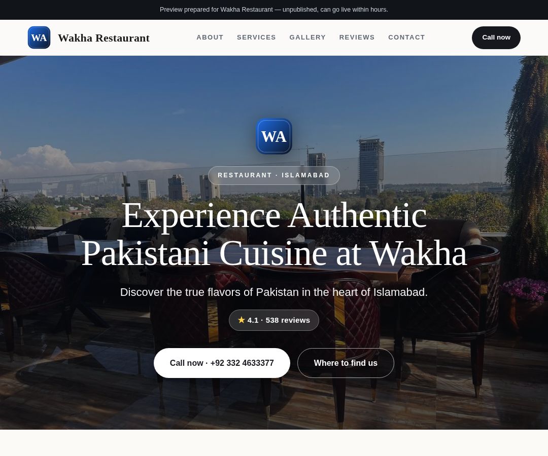 Wakha Restaurant