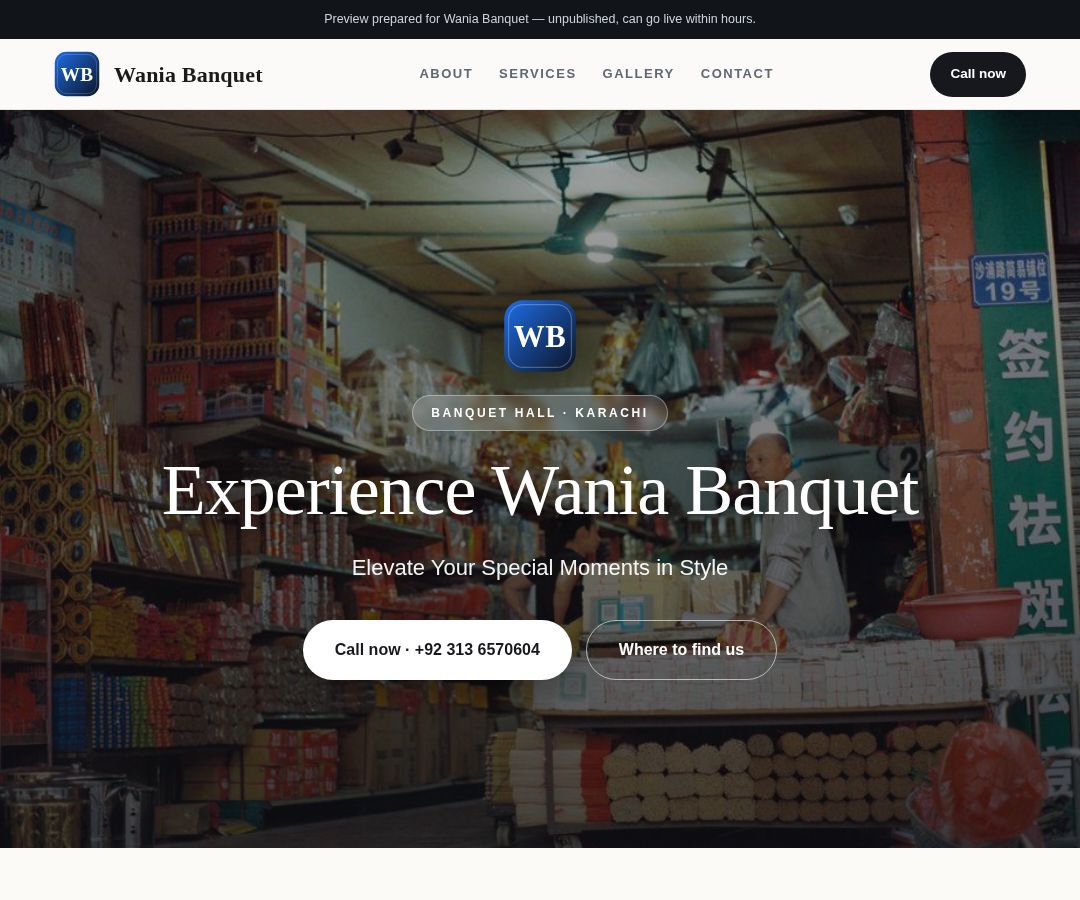 Wania Banquet