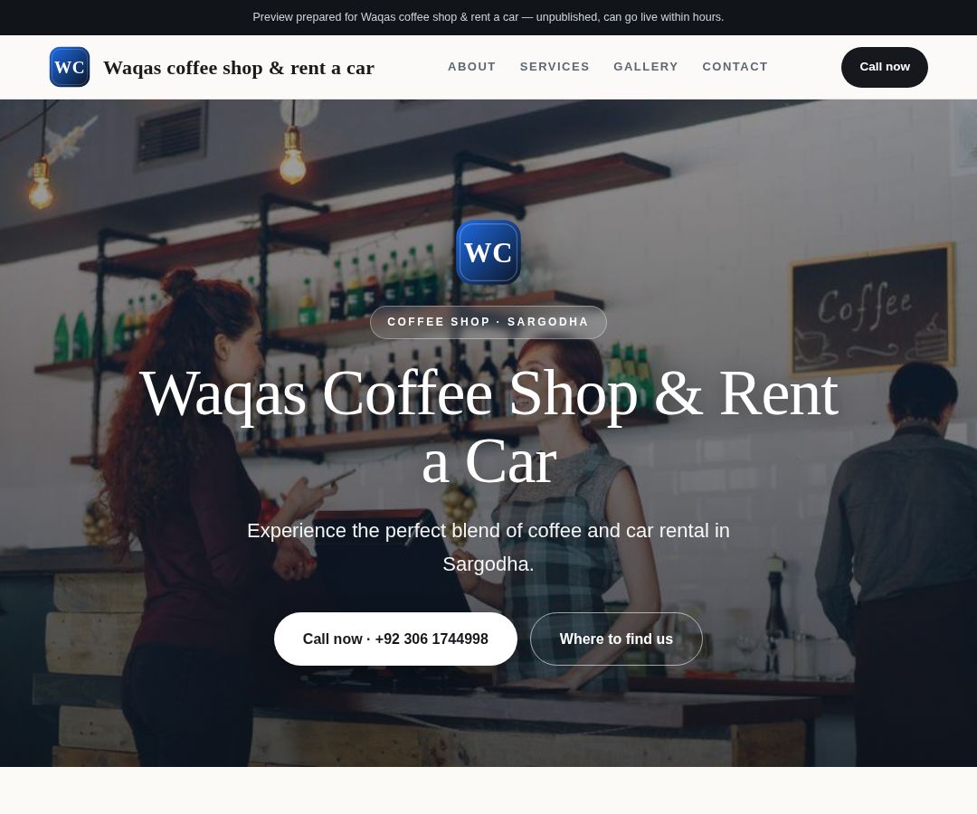 Waqas coffee shop & rent a car