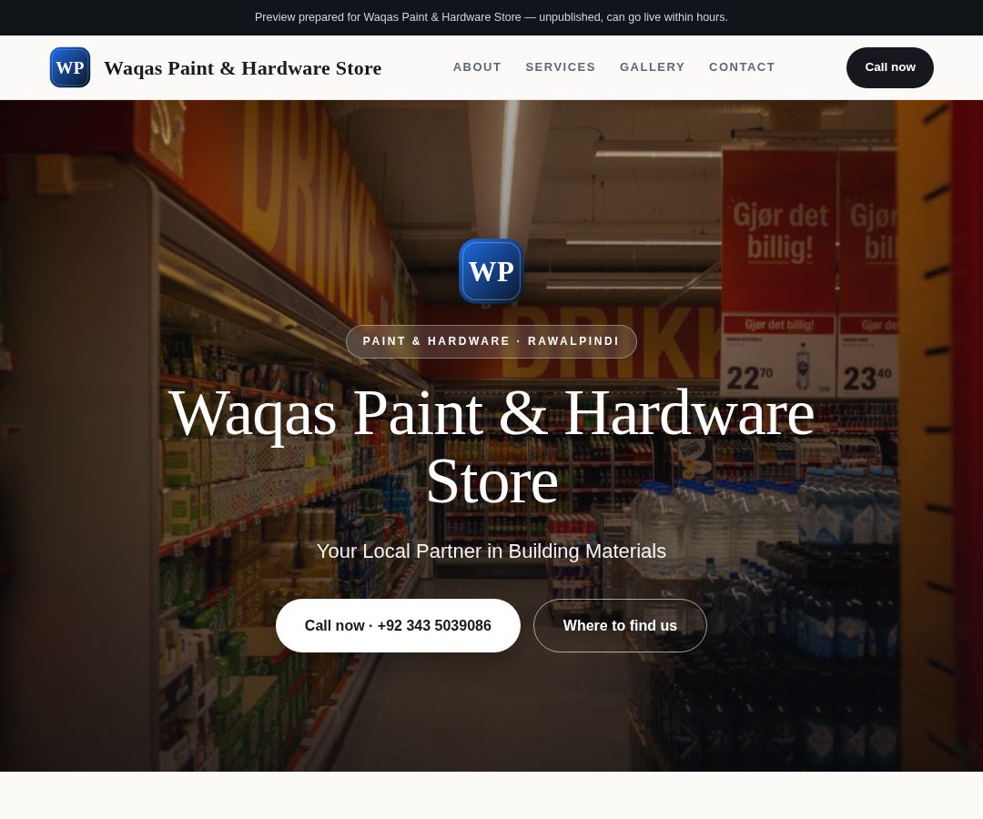 Waqas Paint & Hardware Store