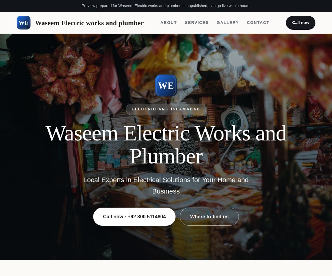 Waseem Electric works and plumber