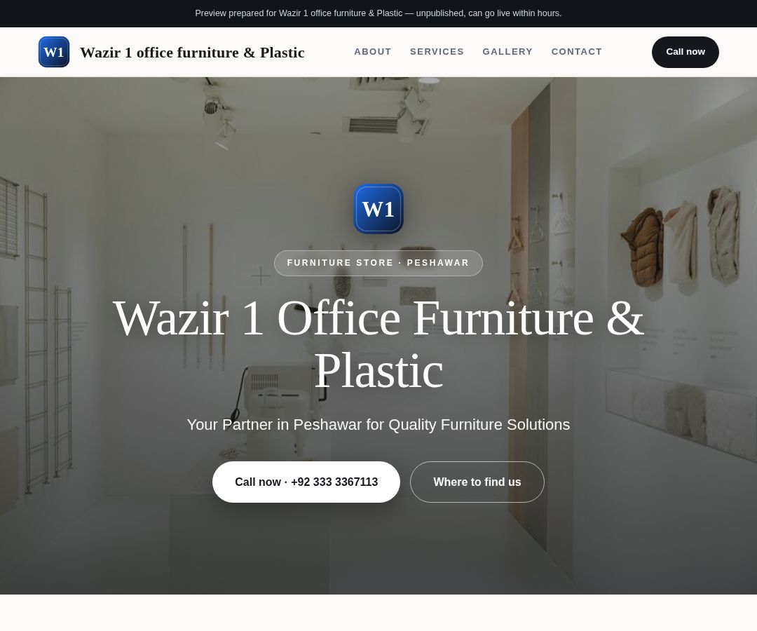 Wazir 1 office furniture & Plastic