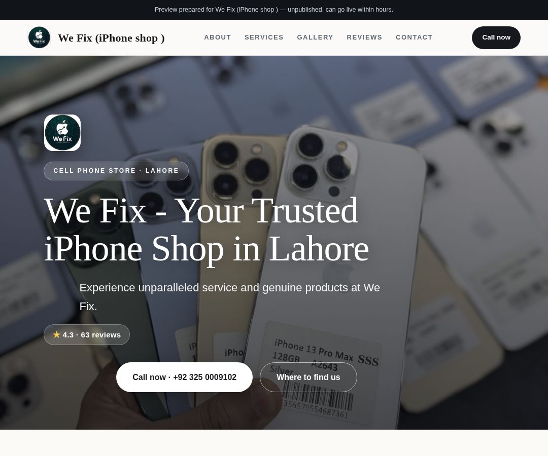 We Fix (iPhone shop )