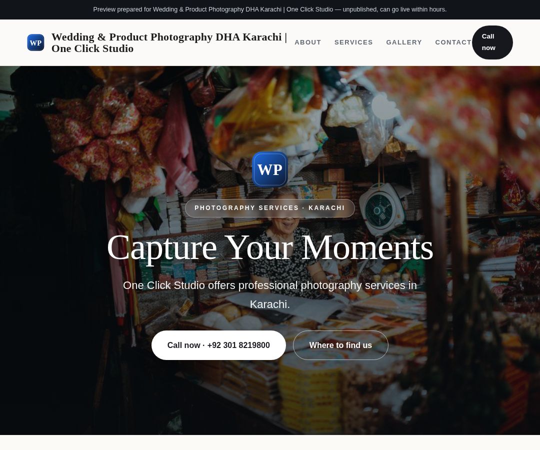 Wedding & Product Photography DHA Karachi | One Click Studio