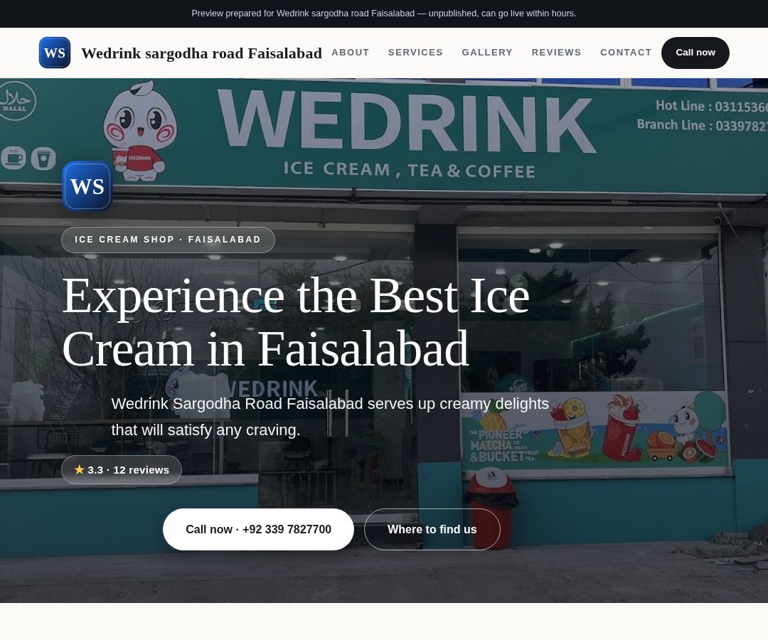 Wedrink sargodha road Faisalabad