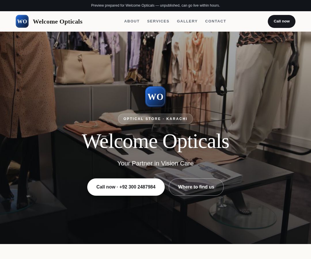 Welcome Opticals