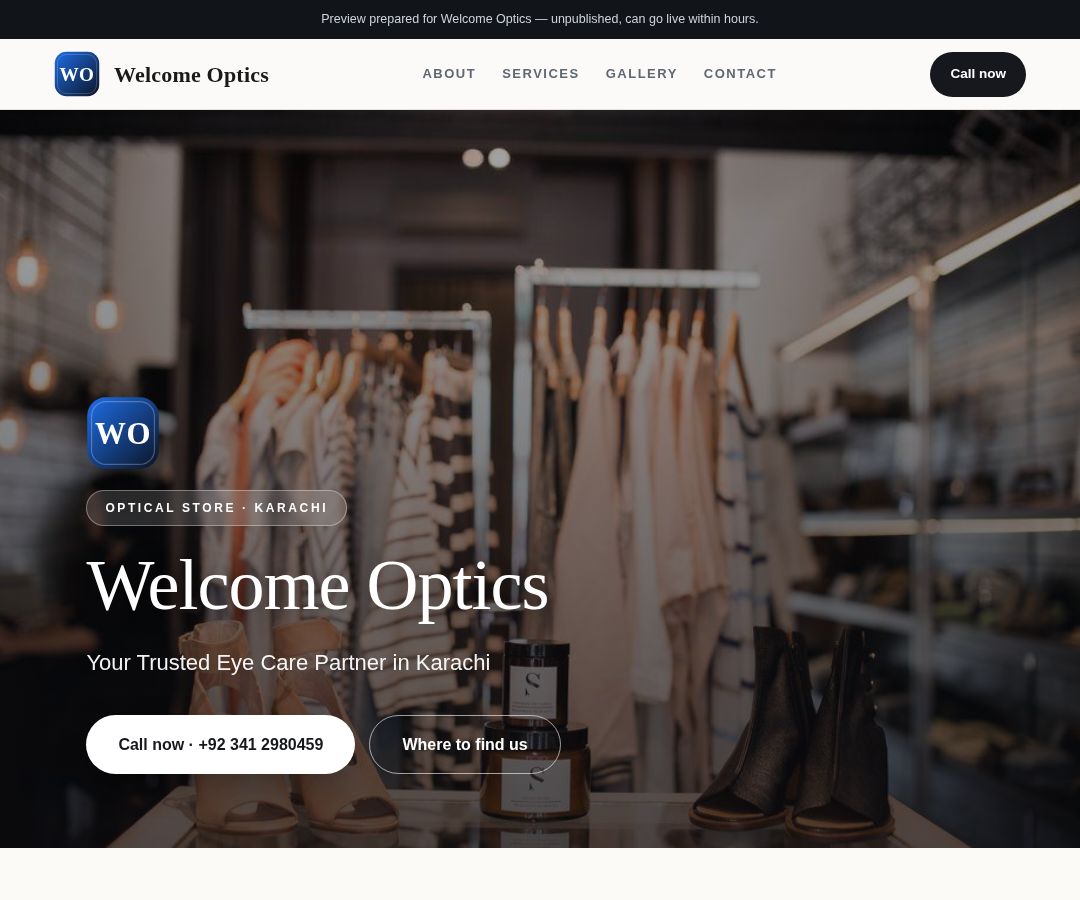 Welcome Optics