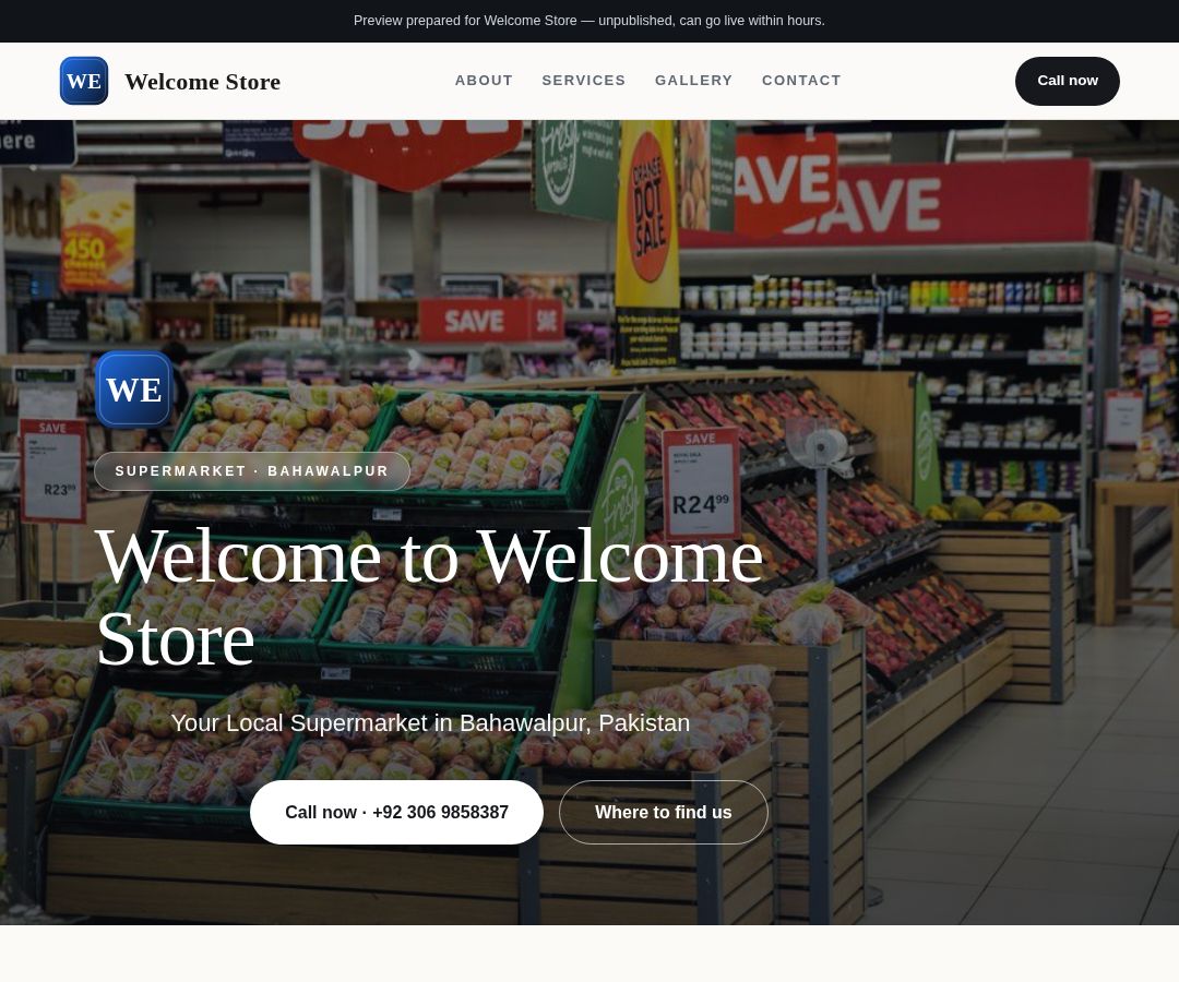 Welcome Store