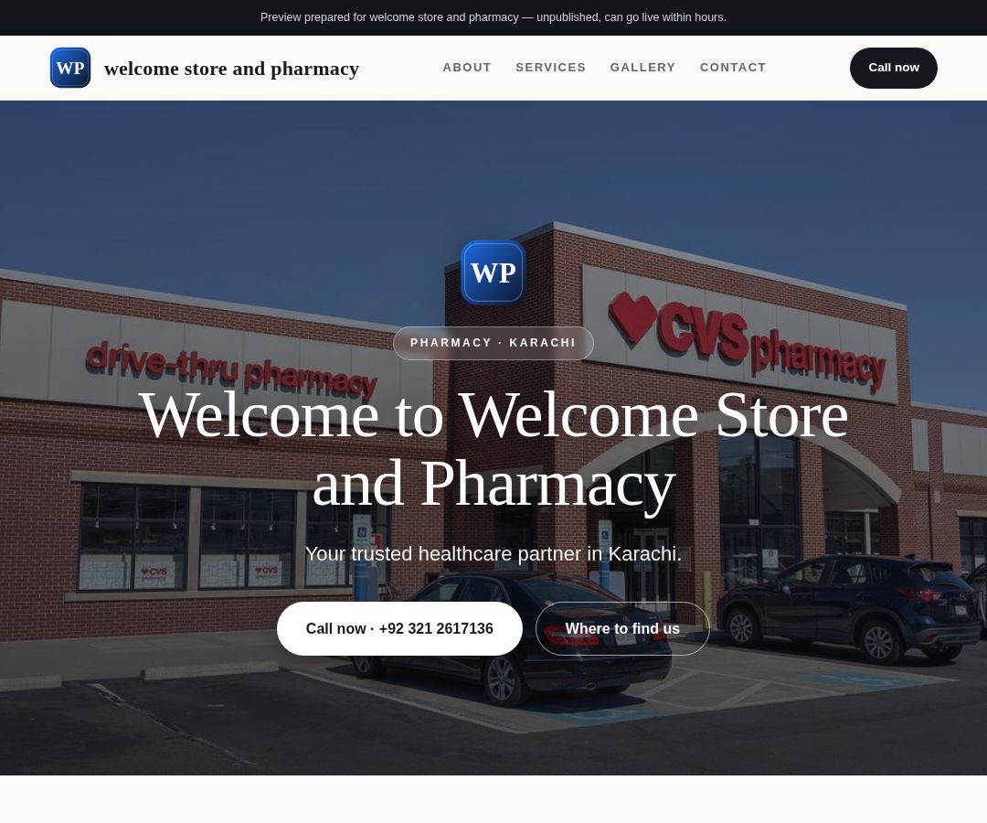 welcome store and pharmacy