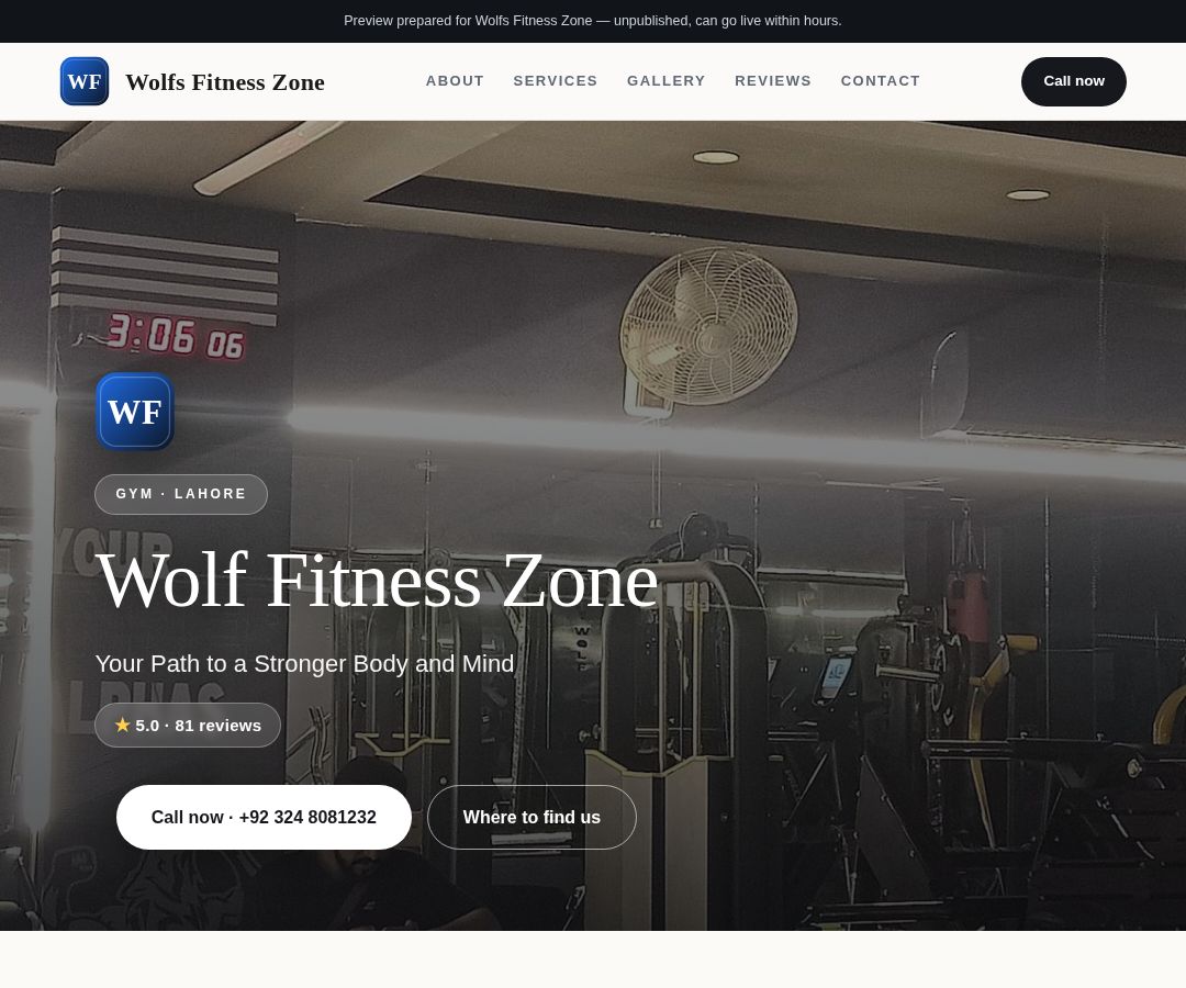 Wolfs Fitness Zone