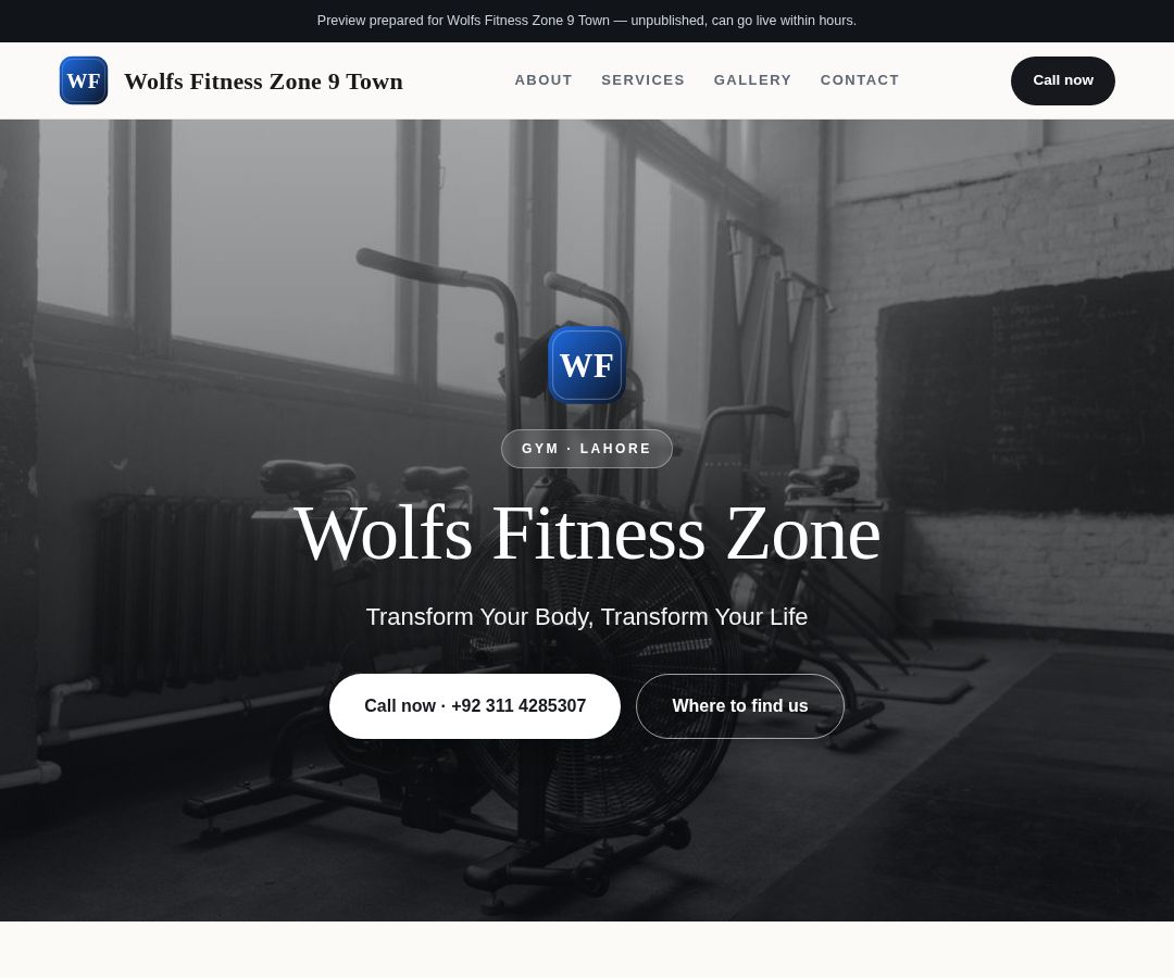 Wolfs Fitness Zone 9 Town