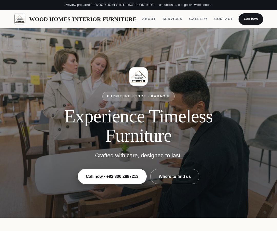WOOD HOMES INTERIOR FURNITURE