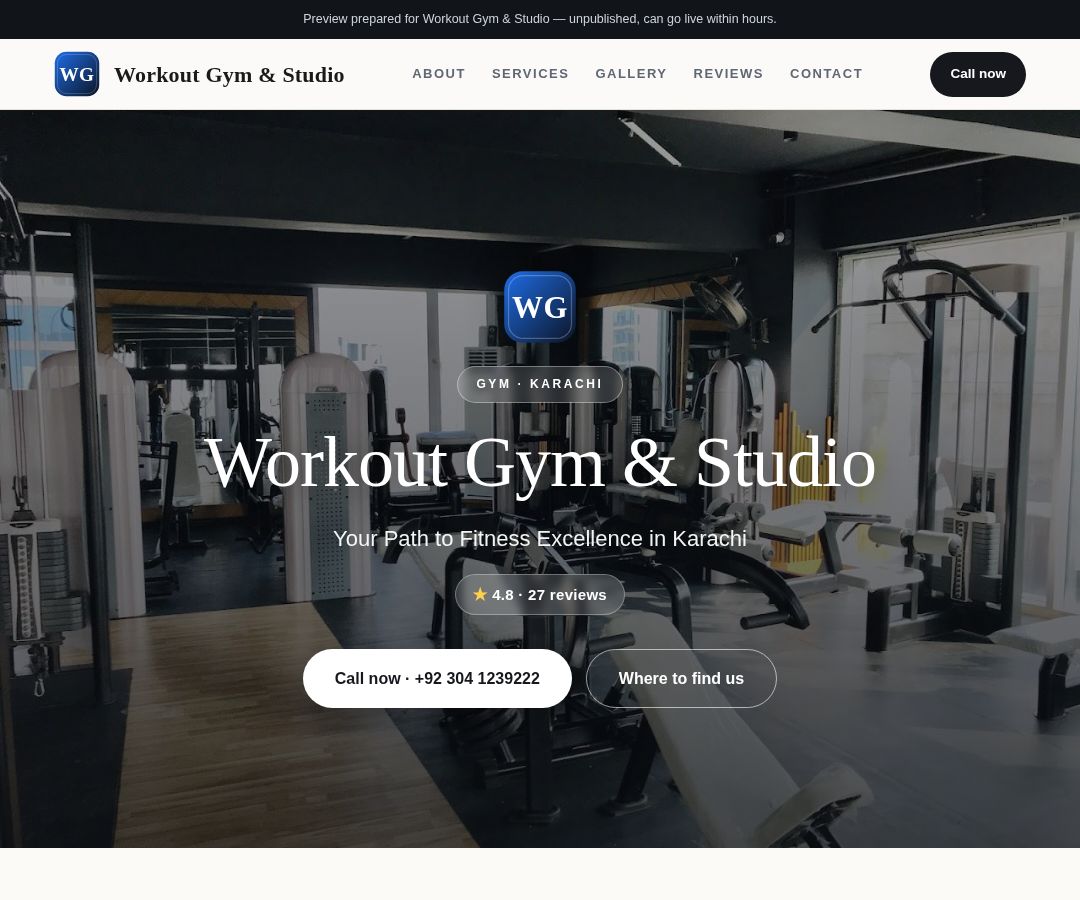 Workout Gym & Studio