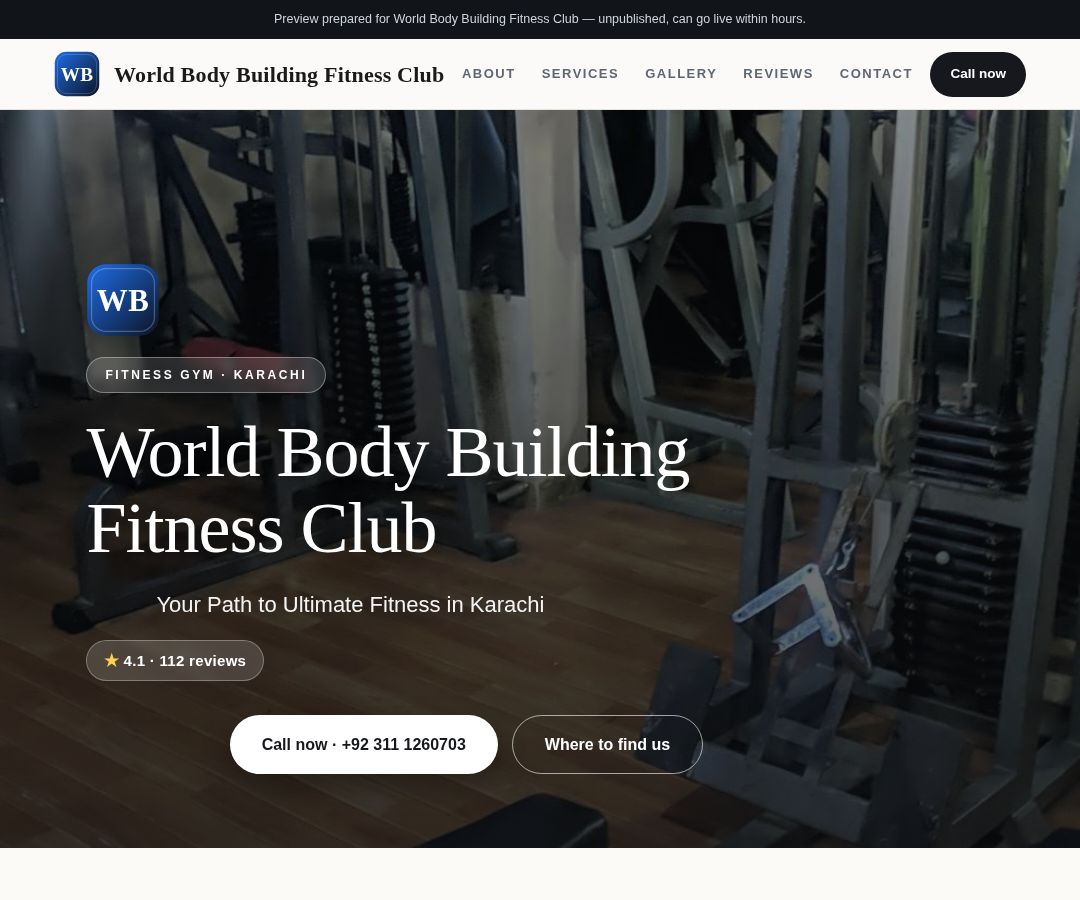 World Body Building Fitness Club